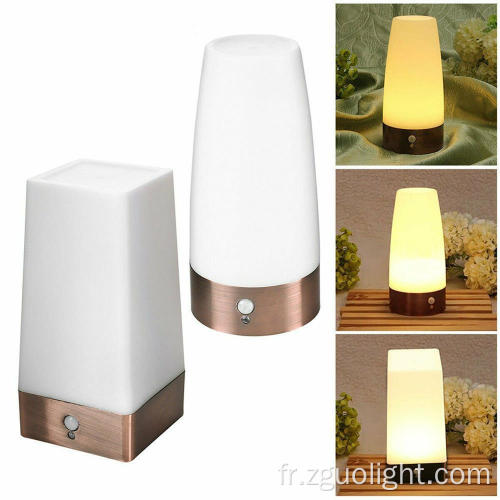 Lampe de table LED sans fil de mouvement PIR LED